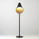 Veneza Ceramic Floor Lamp Black And Sand By Geo Contemporary Front View