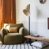 Veneza Ceramic Floor Lamp Sand By Geo Contemporary Lifestyle View