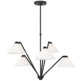 Verley Chandelier Midnight Black By Generation Lighting - Front View2