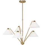Verley Chandelier Satin Brass By Generation Lighting - Front View