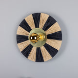 Vernon Raffia Wall Light - Polished Brass