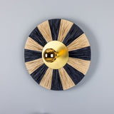 Vernon Raffia Wall Light - Satin Brass