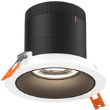 Versa 4” Modular Recessed Light Black Round White Trim By DALS