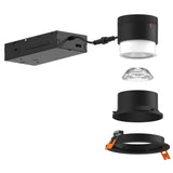 Versa 4” Modular Recessed Light White Round Black Trim By DALS - Alt View