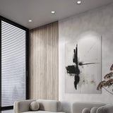 Versa 4” Modular Recessed Light White Round Black Trim By DALS - Lifestyle View1