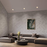 Versa 4” Modular Recessed Light White Round Black Trim By DALS - Lifestyle View2