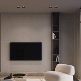 Versa 4” Modular Recessed Light White Round Black Trim By DALS - Lifestyle View