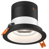 Versa 4” Modular Recessed Light White Round Black Trim By DALS
