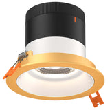 Versa 4” Modular Recessed Light White Round Gold Trim By DALS