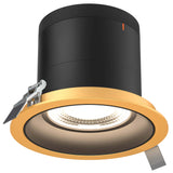 Versa 6” Modular Recessed Light Black Round Gold Trim By DALS