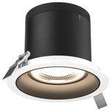 Versa 6” Modular Recessed Light Black Round White Trim By DALS