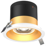 Versa 6” Modular Recessed Light Gold Round White Trim By DALS