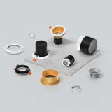 Versa 6” Modular Recessed Light White Round Black Trim By DALS - Alt View1