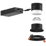 Versa 6” Modular Recessed Light White Round Black Trim By DALS - Alt View