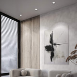 Versa 6” Modular Recessed Light White Round Black Trim By DALS - Lifestyle View