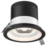 Versa 6” Modular Recessed Light White Round Black Trim By DALS