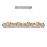 Vessel Linear Chandelier Beige Silver Bronze By Hammerton
