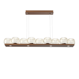 Vessel Linear Chandelier Burnished Bronze Amber By Hammerton