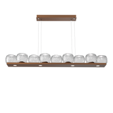 Vessel Linear Chandelier Burnished Bronze Clear By Hammerton