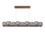 Vessel Linear Chandelier Burnished Bronze Smoke By Hammerton
