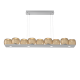 Vessel Linear Chandelier Classic Silver Bronze By Hammerton