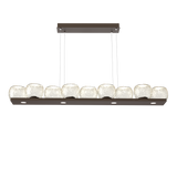Vessel Linear Chandelier Flat Bronze Amber By Hammerton