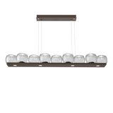 Vessel Linear Chandelier Flat Bronze Clear By Hammerton