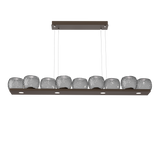 Vessel Linear Chandelier Flat Bronze Smoke By Hammerton