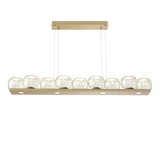 Vessel Linear Chandelier Gilded Brass Amber By Hammerton