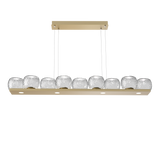 Vessel Linear Chandelier Gilded Brass Clear By Hammerton