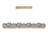 Vessel Linear Chandelier Gilded Brass Smoke By Hammerton