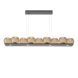 Vessel Linear Chandelier Graphite Bronze By Hammerton