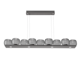 Vessel Linear Chandelier Graphite Smoke By Hammerton