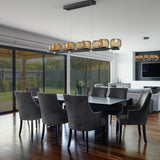 Vessel Linear Chandelier Gunmetal Amber By Hammerton Lifestyle View
