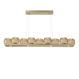 Vessel Linear Chandelier Heritage Brass Bronze By Hammerton