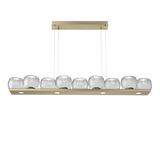 Vessel Linear Chandelier Heritage Brass Clear By Hammerton