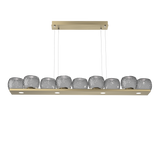 Vessel Linear Chandelier Heritage Brass Smoke By Hammerton