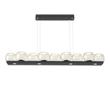 Vessel Linear Chandelier Matte Black Amber By Hammerton