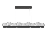 Vessel Linear Chandelier Matte Black Clear By Hammerton