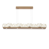 Vessel Linear Chandelier Novel Brass Amber By Hammerton