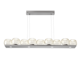 Vessel Linear Chandelier Satin Nickel Amber By Hammerton