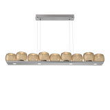 Vessel Linear Chandelier Satin Nickel Bronze By Hammerton