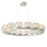 Vessel Ring Chandelier Large Beige Silver By Hammerton