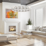 Vessel Ring Chandelier Two Tier Classic Silver By Hammerton Lifestyle View