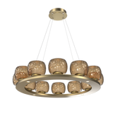 Vessel Ring Chandelier Medium Gilded Brass Broze By Hammerton