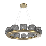 Vessel Ring Chandelier Medium Gilded Smoke By Hammerton