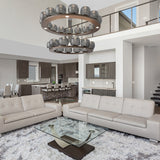 Vessel Ring Chandelier Two Tier Gun Metal By Hammerton Lifestyle View