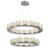 Vessel Ring Chandelier Two Tier Satin Nickel By Hammerton