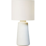 Vessel Table Lamp — 14", White Linen, New White