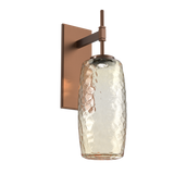 Vessel Tempo Sconce Burnished Bronze Amber By Hammerton